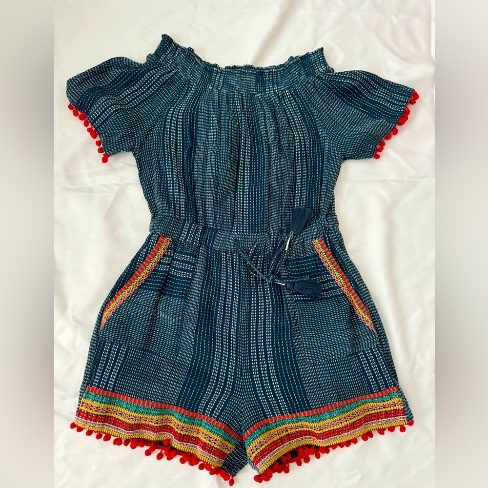 [Anthropologie] Pommed Off the Shoulder Romper